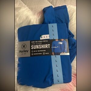 Hurley Hybrid Stretch Long Sleeve Sunshirt in Blue